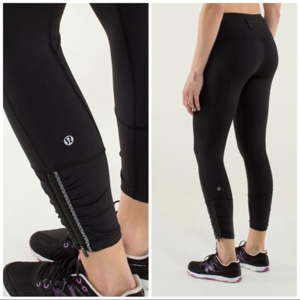 Lululemon Runday Crop in Black Size 4